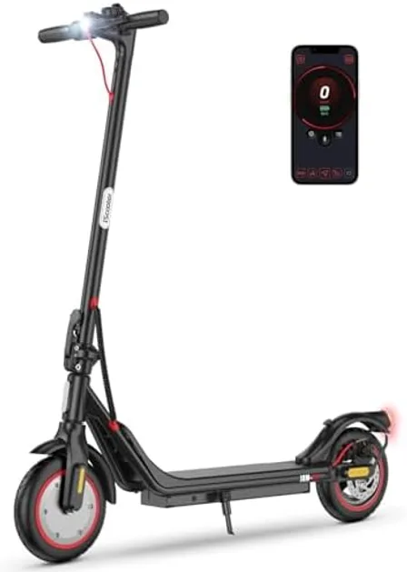 iScooter 8.5 pulgadas DGT vista lateral completa con manillar plegable y plataforma
